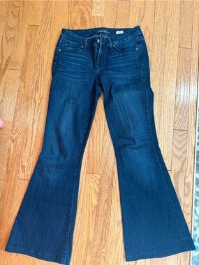 Level 99 Dark Blue Wide Leg Jeans